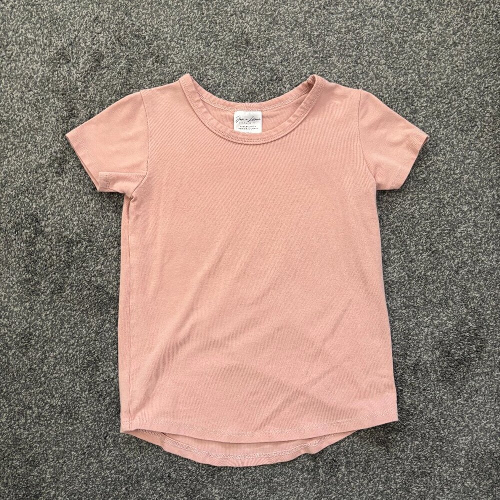 Jax & Lennon dusty pink crew neck short sleeve tee shirt